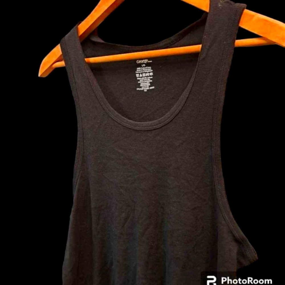 Men's Black 100% Cotton Undershirts (3)